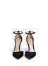 GIANVITO ROSSI - Ankle strap suede d'Orsay pumps