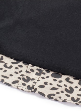 Detail View - Click To Enlarge - MC Q - Leopard print hem long sleeve T-shirt