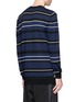 Back View - Click To Enlarge - MC Q - Stripe swallow zigzag intarsia wool sweater