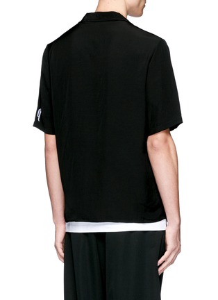Back View - Click To Enlarge - MC Q - 'Billy' logo embroidered shirt