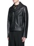 Front View - Click To Enlarge - MC Q - 'Moss' leather biker jacket