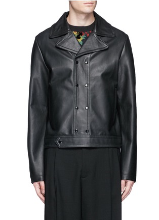 Main View - Click To Enlarge - MC Q - 'Moss' leather biker jacket