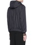 Back View - Click To Enlarge - MC Q - Contrast stripe cuff zip hoodie