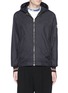 Main View - Click To Enlarge - MC Q - Contrast stripe cuff zip hoodie