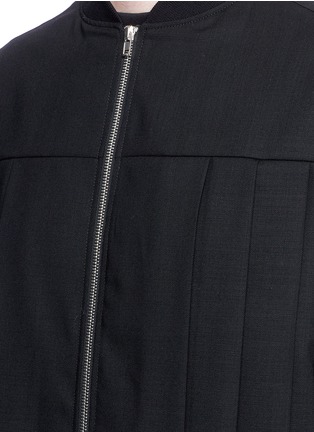 Detail View - Click To Enlarge - MC Q - Pleated virgin wool twill blouson jacket
