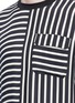 Detail View - Click To Enlarge - MC Q - Bemberg stripe front crepe T-shirt