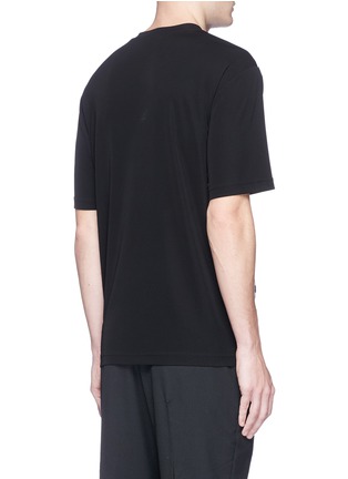 Back View - Click To Enlarge - MC Q - Bemberg stripe front crepe T-shirt