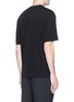 Back View - Click To Enlarge - MC Q - Bemberg stripe front crepe T-shirt