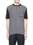 Main View - Click To Enlarge - MC Q - Bemberg stripe front crepe T-shirt