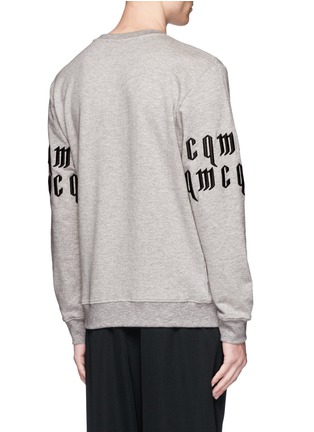 Back View - Click To Enlarge - MC Q - Logo embroidered French terry cotton sweatshirt
