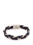 Figure View - Click To Enlarge - JOHN HARDY - Silver braided leather and chain bracelet