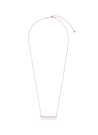 Main View - Click To Enlarge - TASAKI - Balance' Akoya pearl 18k rose gold bar pendant necklace