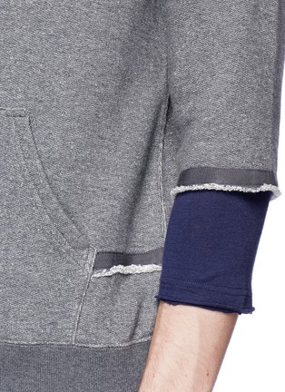 Detail View - Click To Enlarge - 73088 - Contrast sleeve underlay hoodie