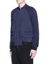 Front View - Click To Enlarge - SONG FOR THE MUTE - Contrast sleeve bomber jacket