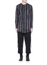 Main View - Click To Enlarge - SONG FOR THE MUTE - Stripe side tie cupro shirt