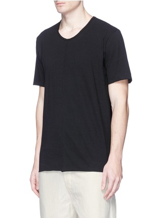 Front View - Click To Enlarge - ZIGGY CHEN - Number patch raw edge T-shirt