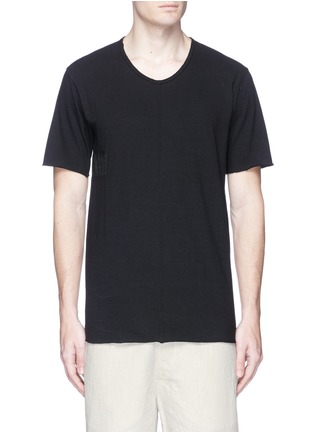 Main View - Click To Enlarge - ZIGGY CHEN - Number patch raw edge T-shirt