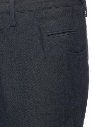 Detail View - Click To Enlarge - ZIGGY CHEN - Ruched linen twill pants