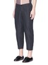 Front View - Click To Enlarge - ZIGGY CHEN - Cropped ramie-cotton pants