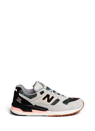 Main View - Click To Enlarge - NEW BALANCE - '530 Floral Ink' print mesh suede sneakers