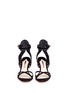 Front View - Click To Enlarge - SOPHIA WEBSTER - 'Micah' angel wing appliqué suede sandals