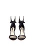 Front View - Click To Enlarge - SOPHIA WEBSTER - 'Evangeline' 3D strass angel wing appliqué satin sandals