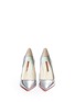 Front View - Click To Enlarge - SOPHIA WEBSTER - 'Coco Flamingo' metallic mirror leather pumps