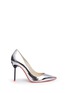Main View - Click To Enlarge - SOPHIA WEBSTER - 'Coco Flamingo' metallic mirror leather pumps