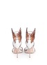 Back View - Click To Enlarge - SOPHIA WEBSTER - 'Evangeline' 3D angel wing appliqué leather sandals