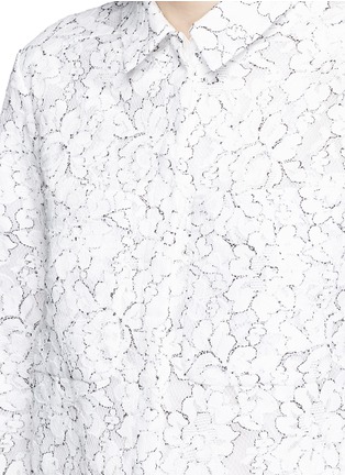 Detail View - Click To Enlarge - CHICTOPIA - Floral guipure lace shirt dress