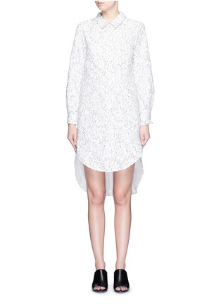 Main View - Click To Enlarge - CHICTOPIA - Floral guipure lace shirt dress