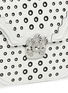 Detail View - Click To Enlarge - ALEXANDER MCQUEEN - Crystal clasp eyelet effect perforated leather satchel
