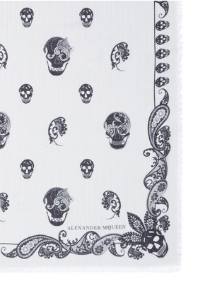 Detail View - Click To Enlarge - ALEXANDER MCQUEEN - Paisley skull modal-silk scarf