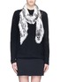 Figure View - Click To Enlarge - ALEXANDER MCQUEEN - Paisley skull modal-silk scarf