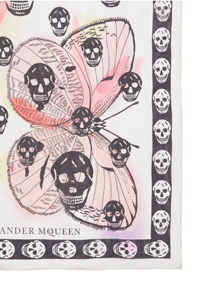 Detail View - Click To Enlarge - ALEXANDER MCQUEEN - Butterfly skull silk chiffon scarf