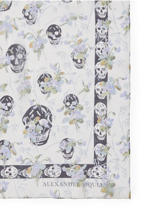 Detail View - Click To Enlarge - ALEXANDER MCQUEEN - Ramage skull silk chiffon scarf