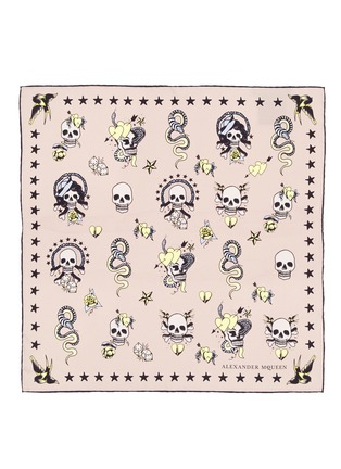 Main View - Click To Enlarge - ALEXANDER MCQUEEN - Skull tattoo silk scarf
