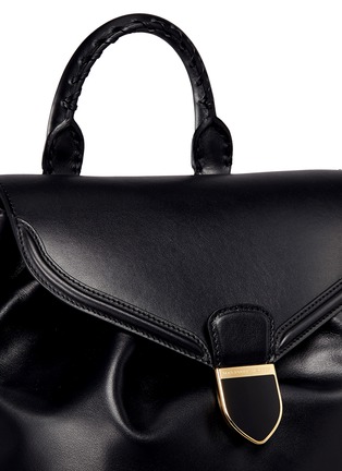 Detail View - Click To Enlarge - ALEXANDER MCQUEEN - Drawstring top flap leather backpack