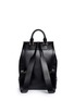 Back View - Click To Enlarge - ALEXANDER MCQUEEN - Drawstring top flap leather backpack