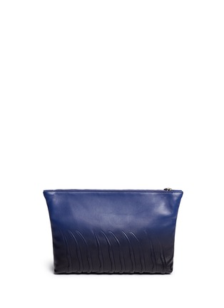 Back View - Click To Enlarge - ALEXANDER MCQUEEN - Spinal cord gradient leather zip pouch