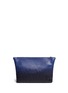 Back View - Click To Enlarge - ALEXANDER MCQUEEN - Spinal cord gradient leather zip pouch
