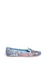 Main View - Click To Enlarge - ALEXANDER MCQUEEN - Poppy skull embroidery Duchesse satin flats