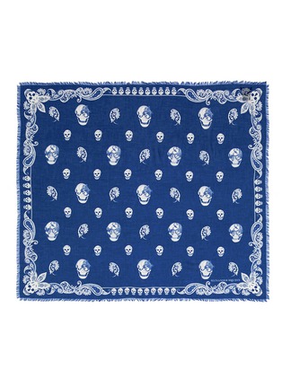 Main View - Click To Enlarge - ALEXANDER MCQUEEN - Paisley skull modal-silk scarf