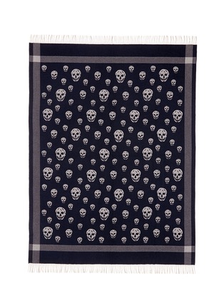 Main View - Click To Enlarge - ALEXANDER MCQUEEN - Classic skull wool-cashmere blanket