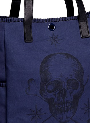 Detail View - Click To Enlarge - ALEXANDER MCQUEEN - Skull tattoo print canvas tote bag