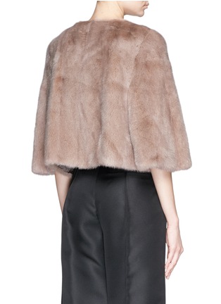 Back View - Click To Enlarge - YVES SALOMON - Cropped mink fur cape