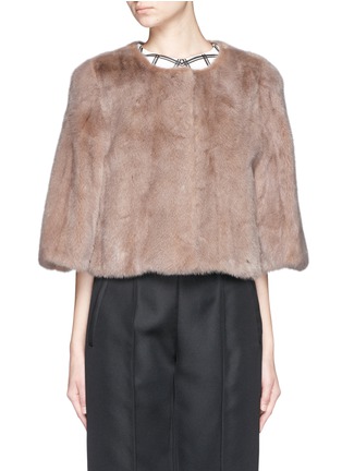 Main View - Click To Enlarge - YVES SALOMON - Cropped mink fur cape