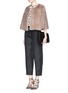 Figure View - Click To Enlarge - YVES SALOMON - Cropped mink fur cape