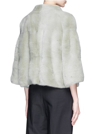 Back View - Click To Enlarge - YVES SALOMON - Stand collar mink fur jacket