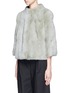 Front View - Click To Enlarge - YVES SALOMON - Stand collar mink fur jacket